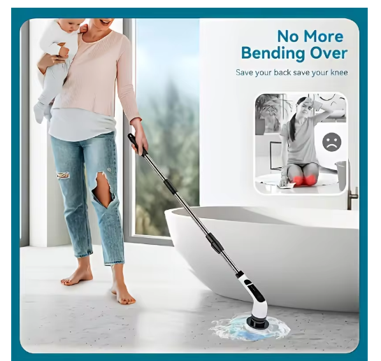 CLENZA PowerBrush - têtes fibre, brosse large, petite brosse et pointue selon les surfaces